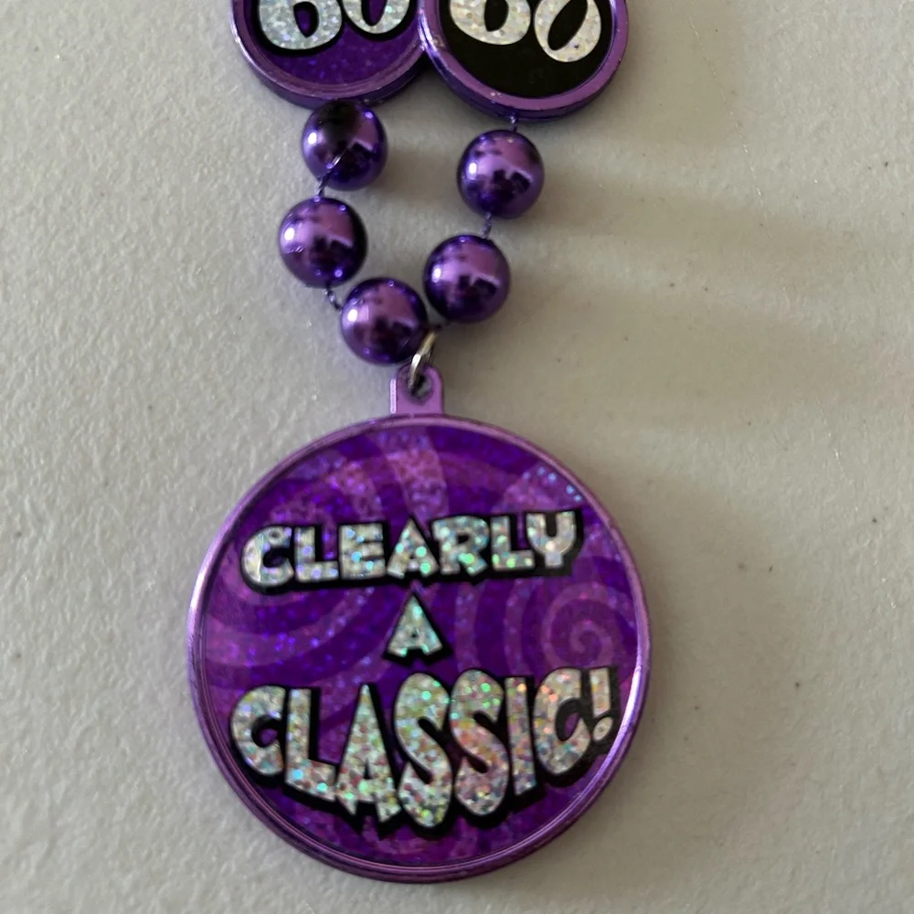 Purple and Silver 60th Birthday Tiara and Necklace Set